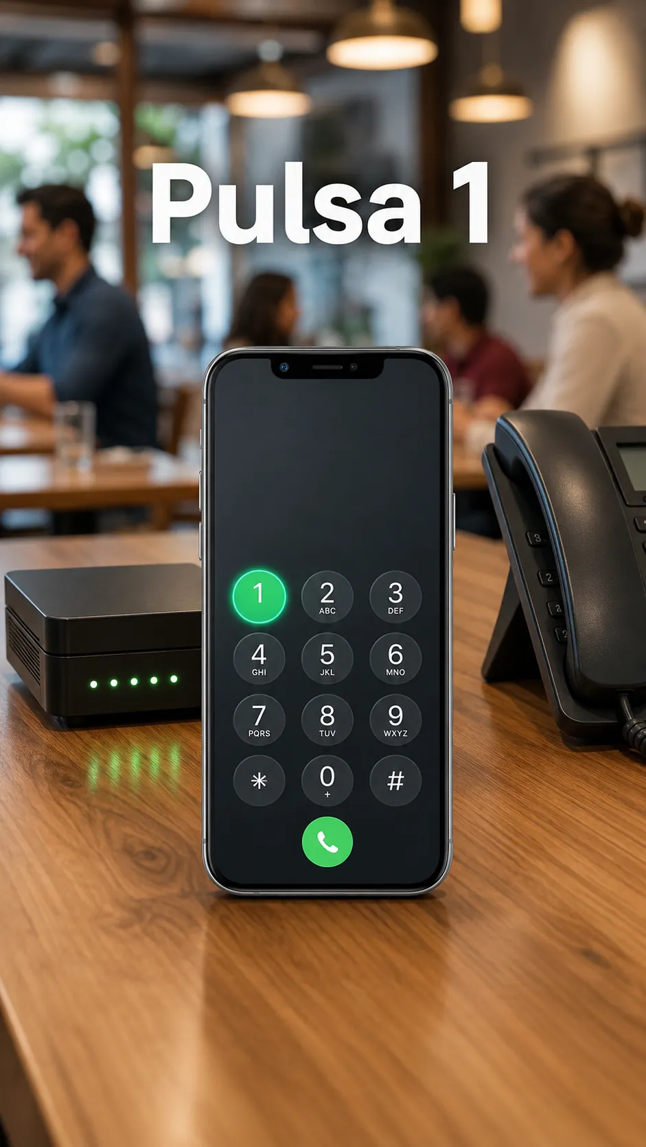 Cliente pulsando 1 para recibir el acceso de pedido online